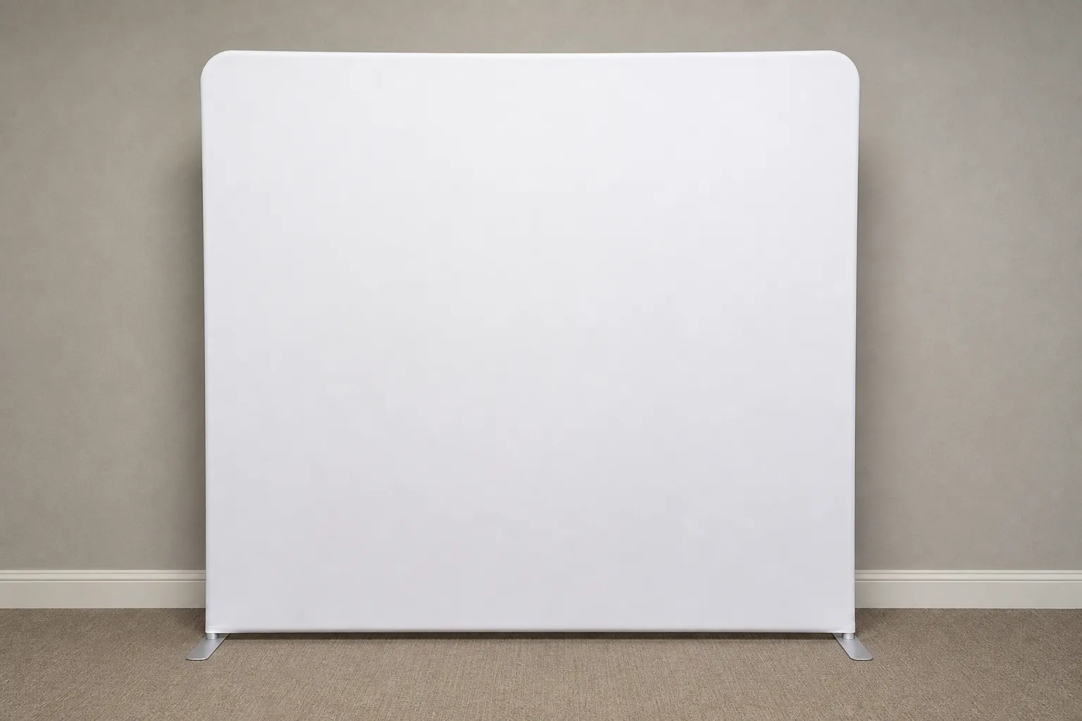 Blank white 8 by 8 backdrop ready for an artwork preview
